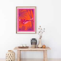 Hazy Hammock - Poster Print Relaxing Jazzy Funky Boho Fine Art Tropical Hippie Girl Travel Wall Decor Earthy - thumbnail 3