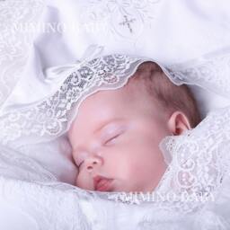 Christening Blanket Izabella, Baptism Gift For Baby Girl - thumbnail 1