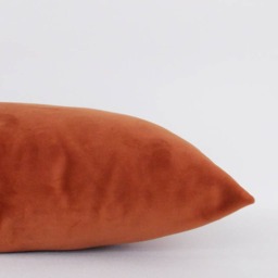 Luxury Velvet Orange Pillow Cover Decorative Throw Cushion - thumbnail 3
