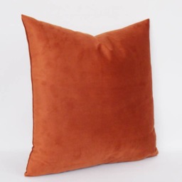Luxury Velvet Orange Pillow Cover Decorative Throw Cushion - thumbnail 2