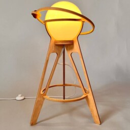 Tellurian Space Lamp Birch Plywood & Acrylic Accent Light - thumbnail 2