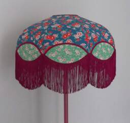 "Japanese Paper Dome Lampshade With Fringe ""Malina" - thumbnail 1