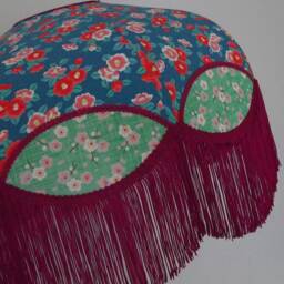 "Japanese Paper Dome Lampshade With Fringe ""Malina" - thumbnail 3