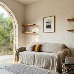 Natural Linen Couch Cover. Bedspread. Sofa Throw. Coverlet. Slipcover For A - thumbnail 2