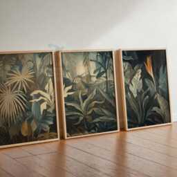 Henri Rousseau Floral Set Of 3 Posters, Boho Wall Print, Botanical Decor, Tropical Jungle Aesthetic, Matisse Art - thumbnail 2