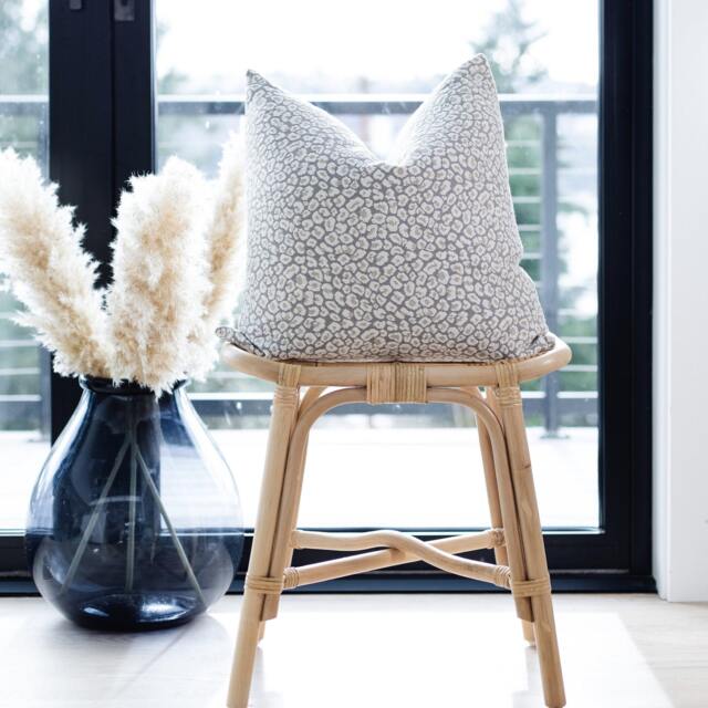 Adele -- Neutral Leopard Pillow Cover ??? Throw Accent Ivory & Gray - image 1