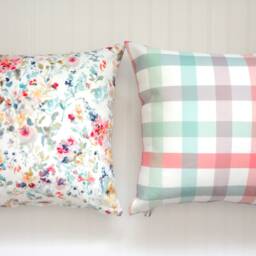 Garden in Bloom Watercolor Floral Pillow Cover, Designer Fabric 18x18, 20x20, 22x22, 24x24, 14x20, 12x21, 12x26 - thumbnail 3