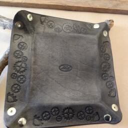 Leather Travel Tray/ Desktop Organizer - thumbnail 3