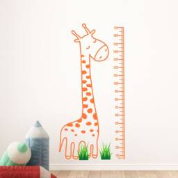 Giraffe Height Chart Wall Decal, Jungle Nursery Decor - thumbnail 2