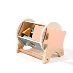 Custom Wooden Baby Spinning Drum, Personalized Montessori Sensory Toy Rainbow Spinner, Educational Colorful Toy, Gift - thumbnail 4
