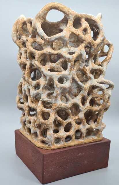 stoneware Art Object, Unique Sculpture Vase - image 1
