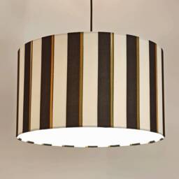 Black & White Vertical Stripes, Handmade Lamp Shade By Abajur - thumbnail 2