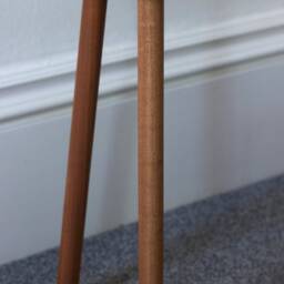 Handmade Sapele Milking Stool Solid Wood Plant Stand - thumbnail 2