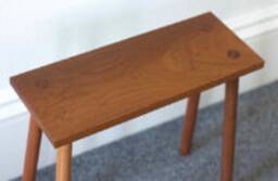 Handmade Sapele Milking Stool Solid Wood Plant Stand - thumbnail 3