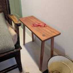 Handmade Sapele Milking Stool Solid Wood Plant Stand - thumbnail 4