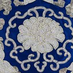 "Decorative Medallion, Sequins Embellished Cushion Case 16""x16" - thumbnail 2