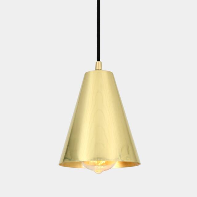 Moya Modern Brass Cone Pendant Light 5.5'' Ip20 - image 1