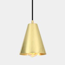 Moya Modern Brass Cone Pendant Light 5.5'' Ip20 - thumbnail 1