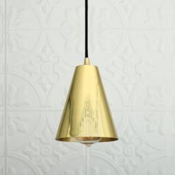 Moya Modern Brass Cone Pendant Light 5.5'' Ip20 - thumbnail 2