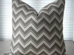 20x20Duralee Suburban Home Designer Fabric - Decorative Pillow Cover -Grey/White Throw Pillow-Geometric - thumbnail 1