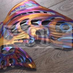 Fisherman Gift Stainless Steel Salmon Wall Decor - Opposing Pair - thumbnail 2
