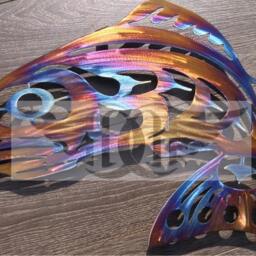Fisherman Gift Stainless Steel Salmon Wall Decor - Opposing Pair - thumbnail 3