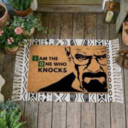I Am The One Who Knocks Coir Doormat - Pop Culture Quote Entryway Rug - thumbnail 1