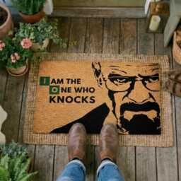 I Am The One Who Knocks Coir Doormat - Pop Culture Quote Entryway Rug - thumbnail 3