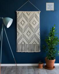 "Macrame Wall Hanging/Geometric Art Tapestry ""Myra"