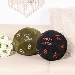 Personalized Dnd Dice Pillow, Gift, Personalized Gift, Wedding Gift For Role Game Players, Gifts Couples, Gift Her, Gift Him - thumbnail 2