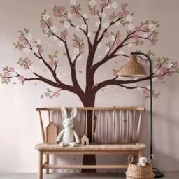Cherry Blossom Tree Wall Decal For Nursery, Bedroom, Living Room & Office Decor - thumbnail 3