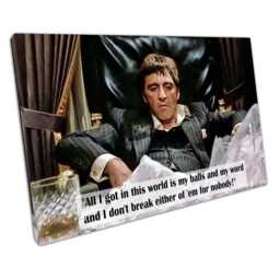 Scarface Tony Montana Wall Art Print Ready To Hang Movie-Inspired Decor For Home Or Office - thumbnail 1