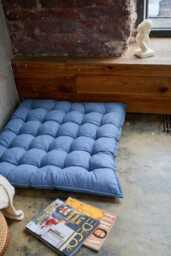 Large Floor Pillow, Daybed Cushion, Linen Floor Reading Nook Pillow