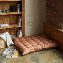 Large Floor Pillow, Daybed Cushion, Linen Floor Reading Nook Futon Pillow - thumbnail 2