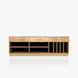 Mid-Century Sideboard, Dresser, Commode, Credenza Made Of Oak Vaneer - Livlo D-S07