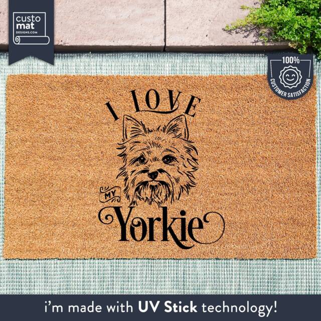 Yorkie Doormat - Dog Lover Gift Decor Pet Gifts - image 1