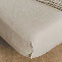Breathable Linen Fitted Sheet With Deep Pockets - Handmade Natural Bedding, Soft Fitted Sheet For Modern Homes & Relaxed Bedroom Styles - thumbnail 4