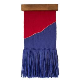 Handwoven Wool & Cotton Wall Tapestry Modern Art Deco Hanging - thumbnail 3