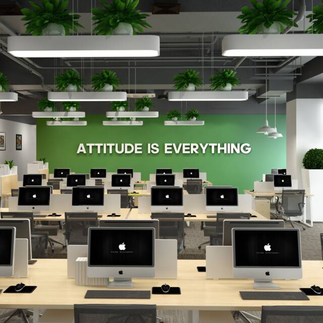 Attitude Is Everything, Office 3D Quotes, Wall Art Decor, Inspirational Motivational Art, Skuatti - image 1