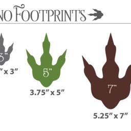 Dinosaur Footprints Wall Decal, Jurassic Park Kids Room Decor - thumbnail 3