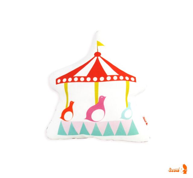 Limited Edition Birds On The Carousel Plush Pillow - image 1