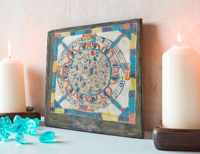 Dendera Zodiac Replica Ancient Egyptian Wall Art - image 1