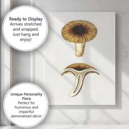 Vintage Botanical Mushroom Cross Section Scientific Illustration Canvas Wall Art Print Decor Picture Ready To Hang - thumbnail 3