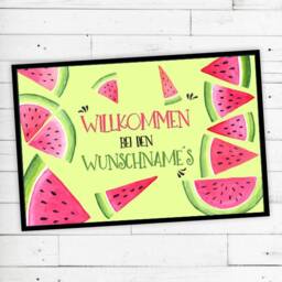 Dreckspatz?? Floor Mat Melon With Your Name Or Text Non-Slip - Washable High-Quality Outdoor Area Dirt Trap Door