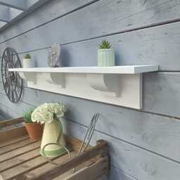 Wooden Mantel Shelf With Small Corbels Over Oven Fireplace Hallway Storage Bespoke Sizes Hand Painted - thumbnail 2