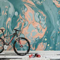 Santa Monica Paint Swirl Wall Mural Abstract Marble Removable Wallpaper - thumbnail 2