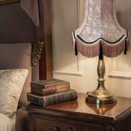 Antique Gold Paisley Fabric Lampshade Handmade in The UK For Table & Floor Standard Lamp Shades, Ceiling Lights, Clip On Wall Lights - thumbnail 2
