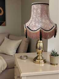 Antique Gold Paisley Fabric Lampshade Handmade in The UK For Table & Floor Standard Lamp Shades, Ceiling Lights, Clip On Wall Lights - thumbnail 1