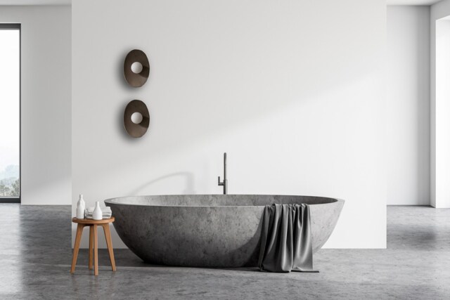 Grey Ceramic Wall Sconce Modern Pottery Lighting - image 1
