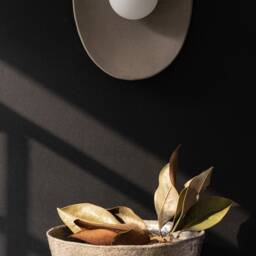 Grey Ceramic Wall Sconce Modern Pottery Lighting - thumbnail 2
